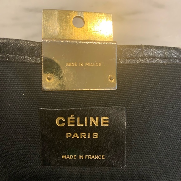 VINTAGE CELINE Black Clutch canvas leather - Picture 10 of 15